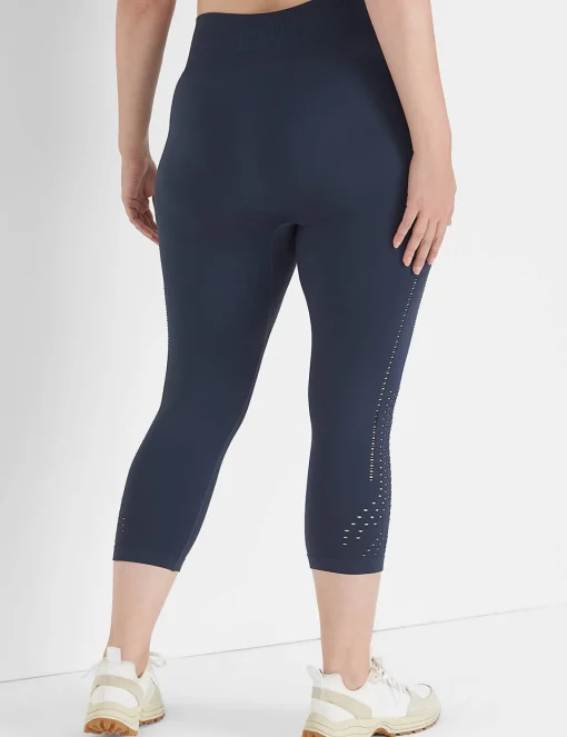 Crops And Capris^Lane Bryant Livi High-Rise Seamless Active Tights Blue Nights