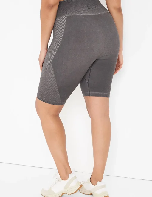 Shorts^Lane Bryant Livi High-Rise Seamless Rib Knee Short Black