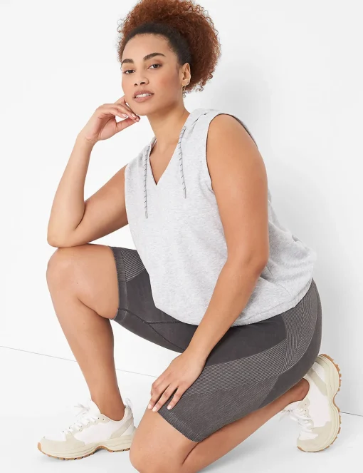 Shorts^Lane Bryant Livi High-Rise Seamless Rib Knee Short Black