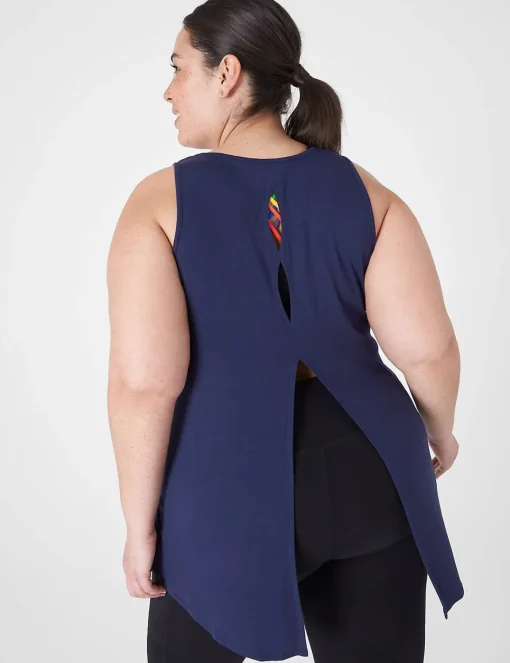 Livi Active Tops^Lane Bryant Livi Pride Back-Detail Tank Maritime Blue