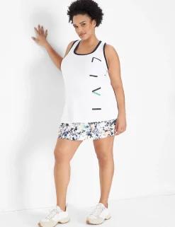 Livi Active Tops^Lane Bryant Livi Scoop-Neck Graphic Tank White