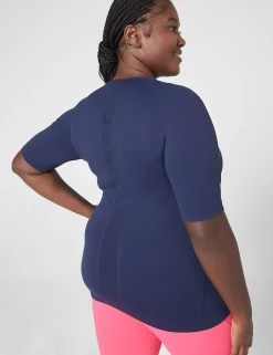 Livi Active Tops^Lane Bryant Livi Seamless Fitted Top Maritime Blue