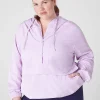 Jackets^Lane Bryant Livi Snap-Front Textured Woven Windbreaker Pullover Violet