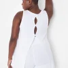 Livi Active Tops^Lane Bryant Livi Soft Back-Detail Recycled Tank White