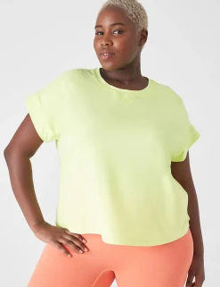 Livi Active Tops^Lane Bryant Livi Soft Crew-Neck Recycled Tee Sunny Lime