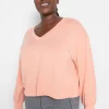 Livi Active Tops^Lane Bryant Livi Soft Crop Back-Detail Recycled Sweatshirt Desert Flower