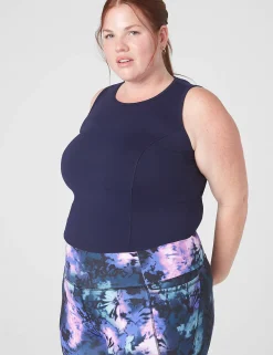 Livi Active Tops^Lane Bryant Livi Soft Crop Tank Maritime Blue