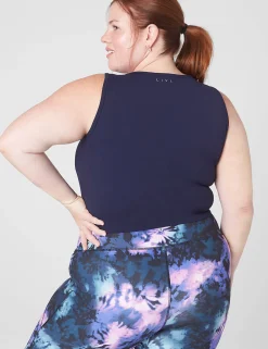 Livi Active Tops^Lane Bryant Livi Soft Crop Tank Maritime Blue