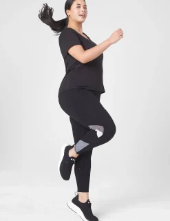 Livi Active Tops^Lane Bryant Livi Soft Recycled V-Neck Fitted Tee Black