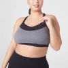 Sports Bras^Lane Bryant Livi Soft Wireless Low-Impact Sports Bra - Strappy Back Black Marl