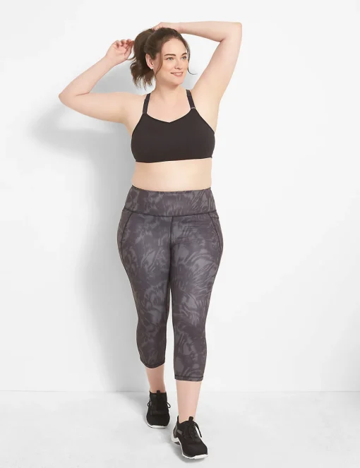 Sports Bras^Lane Bryant Livi Soft Wireless Low-Impact Sports Bra - Strappy Back Black