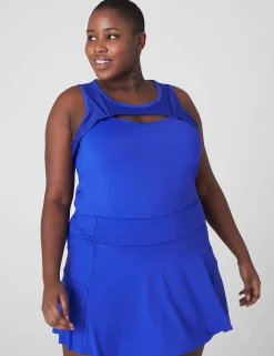 Livi Active Tops^Lane Bryant Livi Wicking Cut-Out Detail Tank Blueberry
