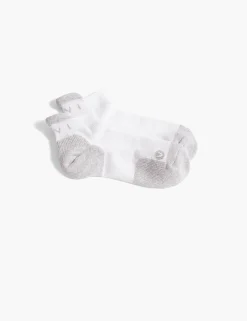 Socks^Lane Bryant Livi Wicking Grey Sock: :Onesz White