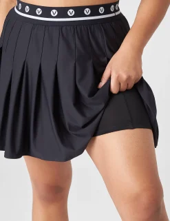 Shorts^Lane Bryant Livi Wicking Pleated Skort Black