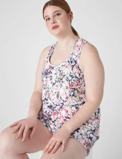 Livi Active Tops^Lane Bryant Livi Wicking Scoop-Neck Racerback Tank Mirage Geo
