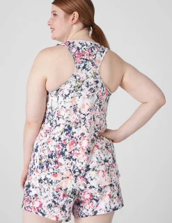 Livi Active Tops^Lane Bryant Livi Wicking Scoop-Neck Racerback Tank Mirage Geo