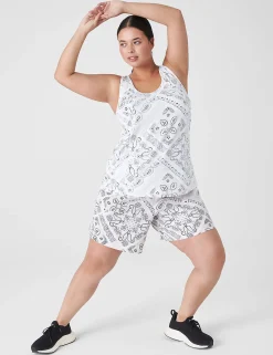 Livi Active Tops^Lane Bryant Livi Wicking Scoop-Neck Racerback Tank Bold Bandana