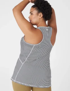 Livi Active Tops^Lane Bryant Livi Wicking Scoop-Neck Racerback Tank Grey Stripe