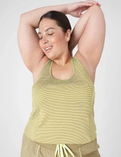 Livi Active Tops^Lane Bryant Livi Wicking Scoop-Neck Racerback Tank Feeder Stripe