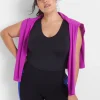 Livi Active Tops^Lane Bryant Livi Wicking V-Neck Crop Tank Black