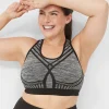 Sports Bras^Lane Bryant Livi Wireless Medium-Impact Seamless Sports Bra - Marl Black Marl