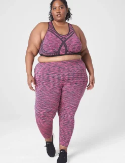 Sports Bras^Lane Bryant Livi Wireless Medium-Impact Seamless Sports Bra Pink Yarrow
