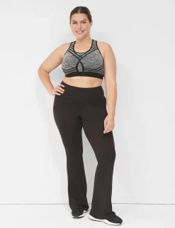 Sports Bras^Lane Bryant Livi Wireless Medium-Impact Seamless Sports Bra - Marl Black Marl