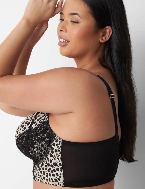 Balconette Bras^Lane Bryant Longline Boost Balconette Bra Animal Birch
