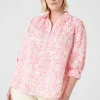 Shirts & Blouses^Lane Bryant Long-Sleeve Button Popover Top Floral
