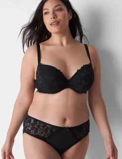 Plunge Bras^Lane Bryant Max Boost Plunge Bra Black