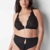 Thong Panties^Lane Bryant Mesh Split Gusset Thong Black