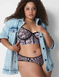 Sexy Bras^Lane Bryant Mesh Unlined Demi Longline Bra Zale Geo