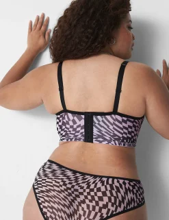 Sexy Bras^Lane Bryant Mesh Unlined Demi Longline Bra Zale Geo