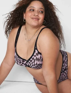 F To K Cups^Lane Bryant Mesh Unlined T-Shirt Bra Zale Geo