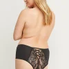 Sexy Panties^Lane Bryant Mid-Waist Strappy-Back Cheeky Panty Black