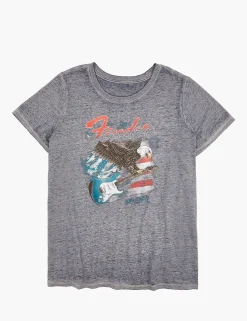 Knit Tops^Lane Bryant Modern Americana Fender Graphic Tee Blue Nights