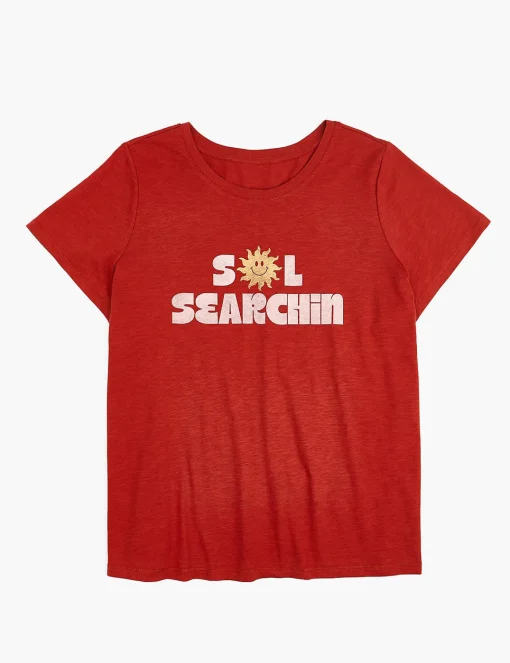 The Tee Shop^Lane Bryant Modern Crew-Neck Sol Searching Graphic Tee Red