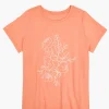 Knit Tops^Lane Bryant Modern Embroidered Floral Graphic Tee Blooming Dahlia