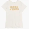 Knit Tops^Lane Bryant Modern Good Vibes Graphic Tee Ivory Rose