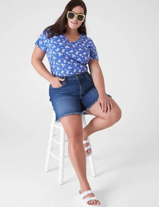 Knit Tops^Lane Bryant Modern Jersey Side-Ruched Tee Melody Floral