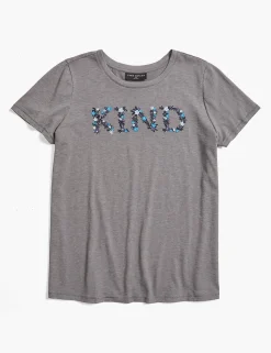 Knit Tops^Lane Bryant Modern Kind Embroidered Graphic Tee Grey