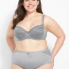 Balconette Bras^Lane Bryant Modern Lace Lightly Lined Balconette Bra Alloy