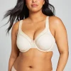 F To K Cups^Lane Bryant Modern Lace Unlined Full Coverage Bra Cafe