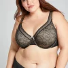 Underwire Bras^Lane Bryant Modern Lace Unlined Full Coverage Bra Black