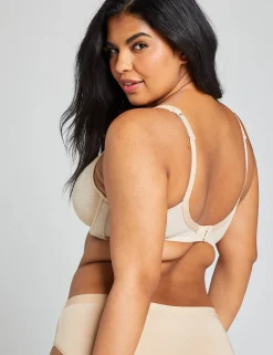 F To K Cups^Lane Bryant Modern Lace Unlined Full Coverage Bra Cafe