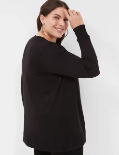 Sweaters^Lane Bryant Modern Long-Sleeve Open-Front Cardigan Black