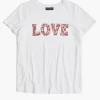 Knit Tops^Lane Bryant Modern Love Embroidered Graphic Tee White