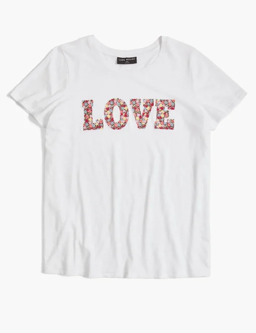Knit Tops^Lane Bryant Modern Love Embroidered Graphic Tee White