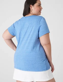 The Tee Shop^Lane Bryant Modern Rainbow Embroidered Graphic Tee Beaucoup Blue