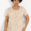 Knit Tops^Lane Bryant Modern Short-Sleeve V-Neck Tee Cynthia Floral